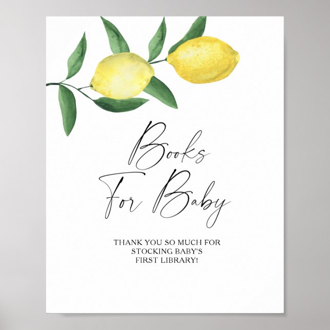 Citroner - bokar för baby poster (Framsidan)