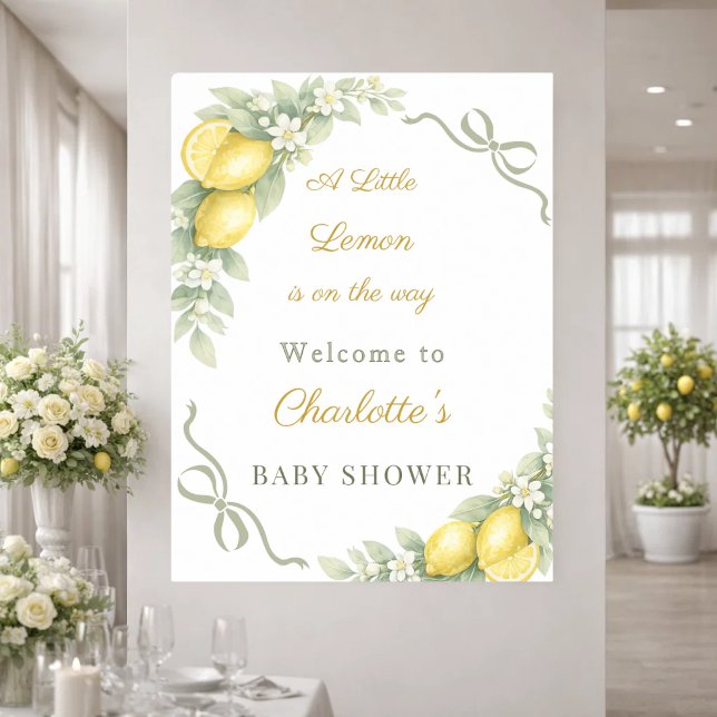 Citroner bugar sig för färskgrön välkomst Baby Sho Poster (Skapare uppladdad)