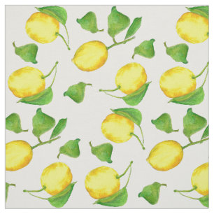 Citroner Citrus Fruit Watercolor Tyg