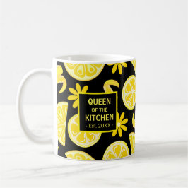 Citroner citruscitruscitonade kock söt gult svart kaffemugg