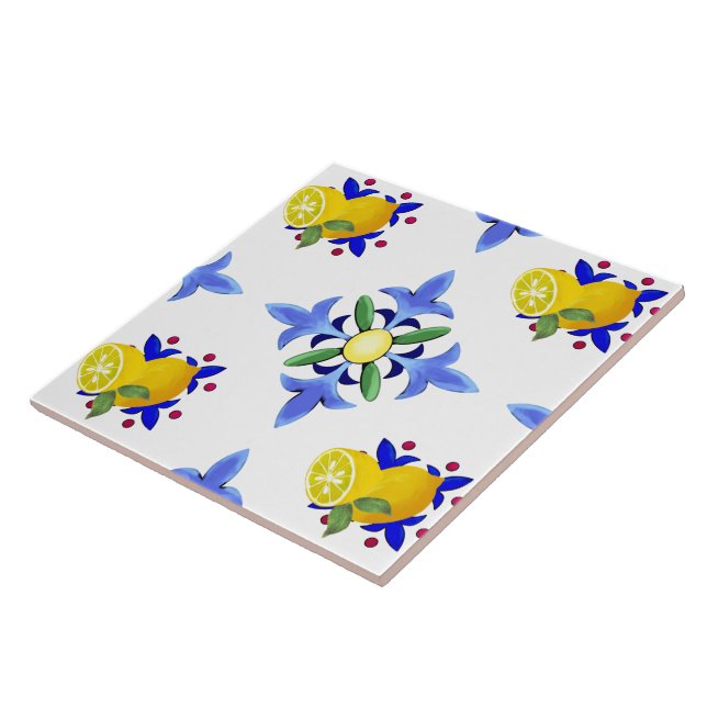 citroner,citrusfrukter,majolica  kakelplatta (Sidan)