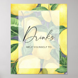Citroner - Drycker Affisch