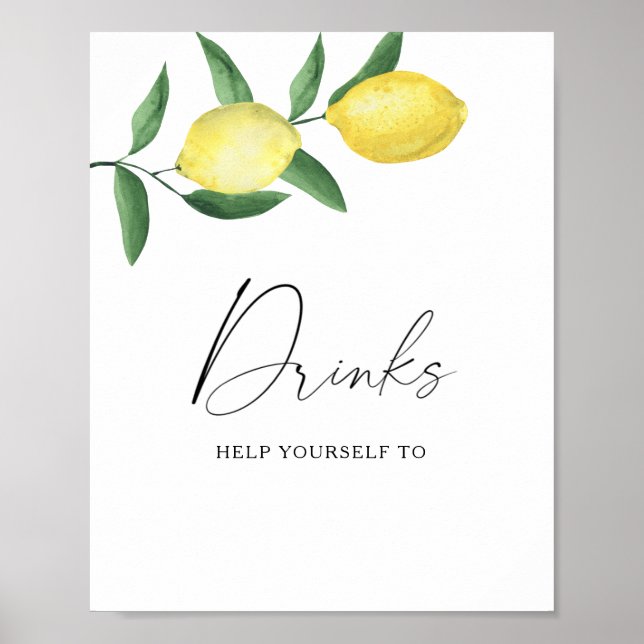 Citroner - Drycker Poster (Framsidan)