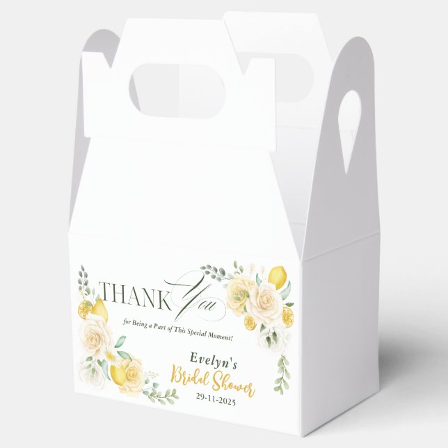 citroner Eukalyptus Ros Bröllopsdusch Tack Presentaskar (Öppnad)