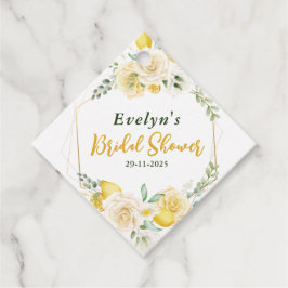 citroner Eukalyptus Ros Bröllopsfest Tack Gåvor Etiketter