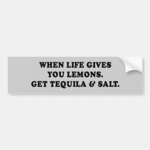 CITRONER - FÅ TEQUILAEN OCH SALTA, NÄR LIV GER D BILDEKAL