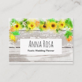 Citroner för solrosor för lantlig gammal vintage visitkort