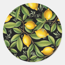 Citroner från Eleganten Amalfi Kusten Runt Klistermärke