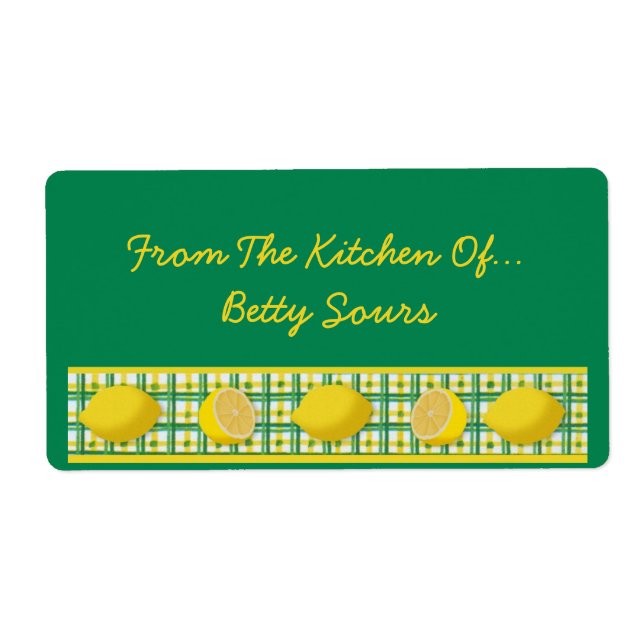 Citroner från etikettering fraktsedel (Framsidan)