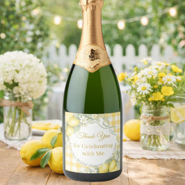 Citroner gul gingham Tack Bröllopsfest