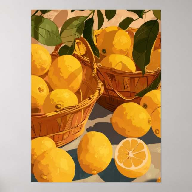 Citroner i basket poster (Framsidan)