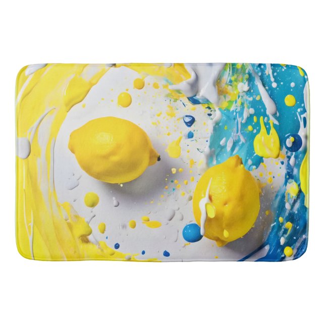 Citroner i Stänk Badrumsmatta (Framsidan)