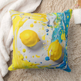 Citroner i Stänk Kudde