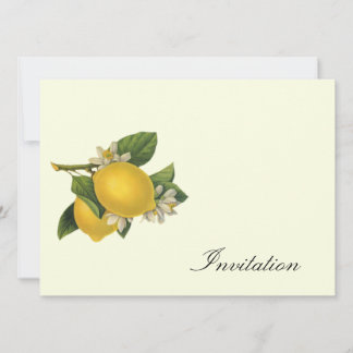 Citroner - Inbjudningskorten Vintage Inbjudningar