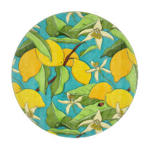 Citroner, ladybuggar, Blommar på bakgrunden