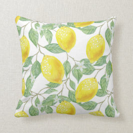 Citroner Löv och Blommar Kudde