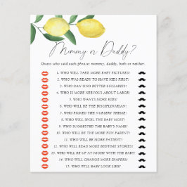 Citroner - mamma- eller pappbabyduschspel