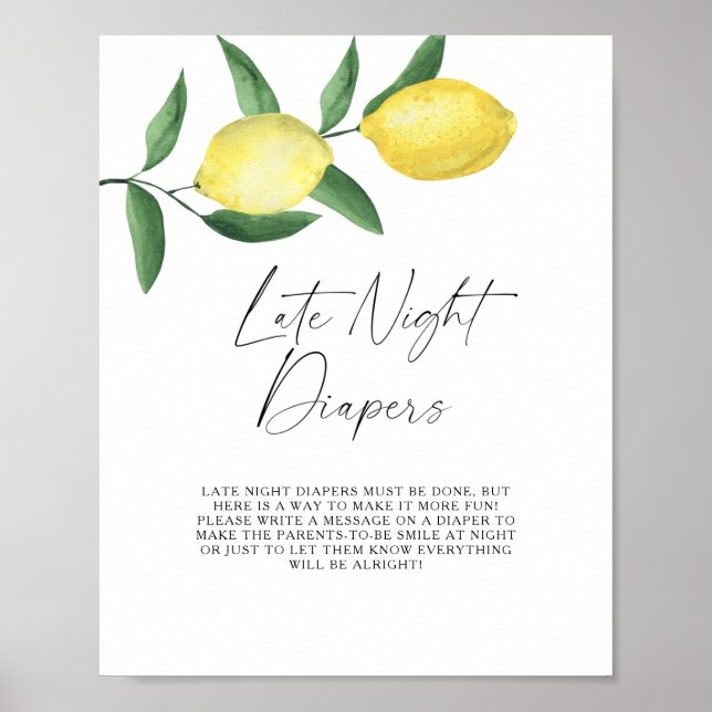 Citroner - Midnatts blöjspel Poster (Framsidan)