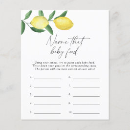 Citroner - Namnge det där barnmatsspel för baby sh