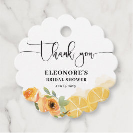 Citroner och blommor Bröllopsdusch  Gåvor Etiketter