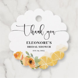 Citroner och blommor Bröllopsfest  Gåvor Etiketter