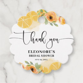 Citroner och blommor Bröllopsfest Gåvor Etiketter