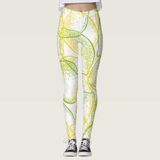 Citroner och limpor: Färska Mönster. Leggings