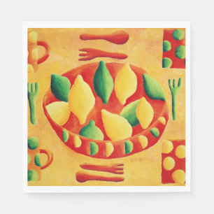 Citroner och limpor pappersservett