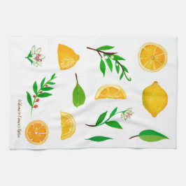Citroner och Löv Anpassade Kitchen Towel Kökshandduk