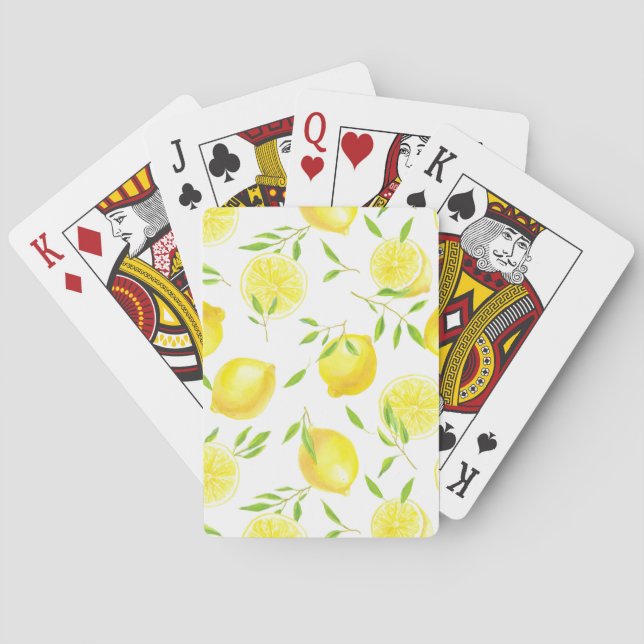 Citroner och löv casinokort (Baksidan)