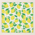 Citroner och löv mönster sjal<br><div class="desc">Tropiska mönster med citroner och löv som ritats i Illustrator.</div>