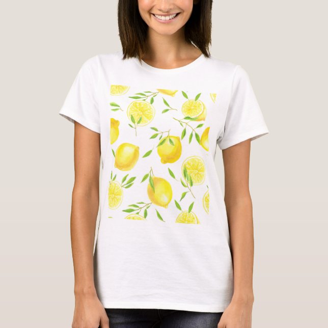 Citroner och löv t shirt (Framsida)