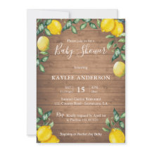 Citroner och rosa jakttusduschkort