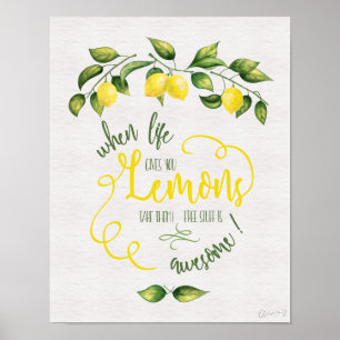Citroner och skratt Poster