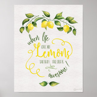 Citroner och skratt Poster