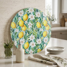 Citroner och Vita Blommor - Fransk Landskapsdekora