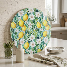 Citroner och Vita Blommor - Fransk Landskapsdekora