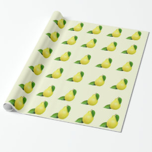 Citroner om Papper radbrytning av Gult Presentpapper