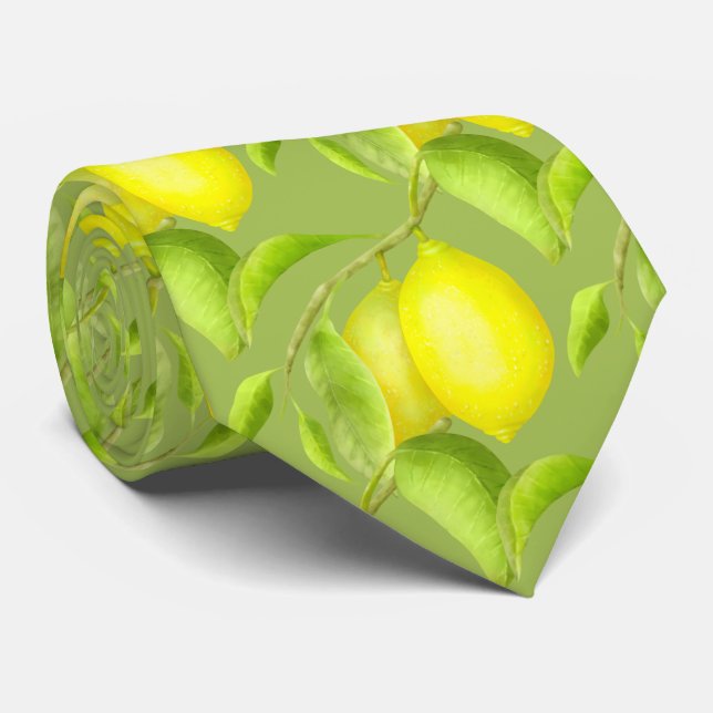 Citroner på en Gren Neck Tie Slips (Rullad)