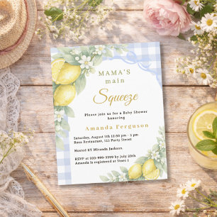 Citroner pressar båge pojke Baby Shower inbjudan