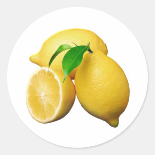 Citroner Runt Klistermärke