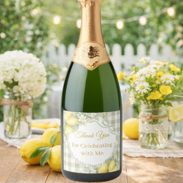 Citroner salvia gingham Tack Bröllopsdusch