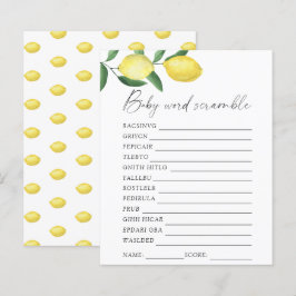 Citroner - Stryk om ordet baby shower-spel