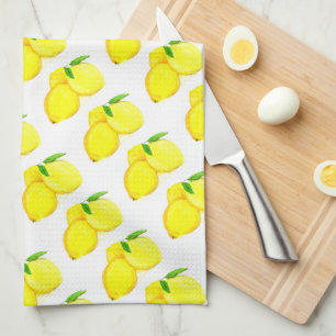 citroner, vattenfärg Köks, tropiska citrusfrukter Kökshandduk