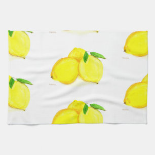 citroner, vattenfärg Köks, tropiska citrusfrukter Kökshandduk