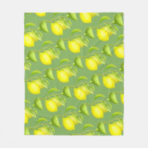 Citroner vid gren fleecefilt