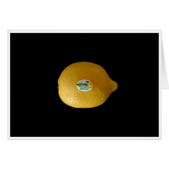 Citronetikett Hälsningskort (Framsidan Horizontal)