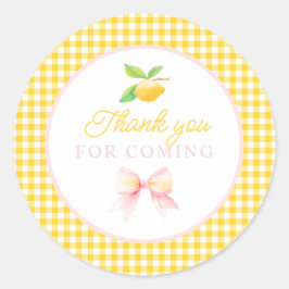 Citronfödelsedag Tack, klistermärken