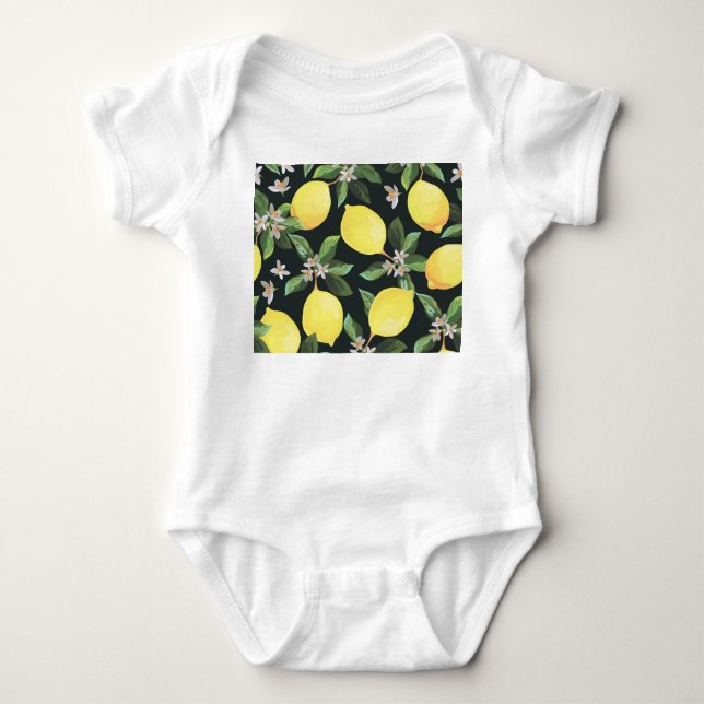 Citronfrukt: Sömlös mönsterdesign T Shirt (Framsida)