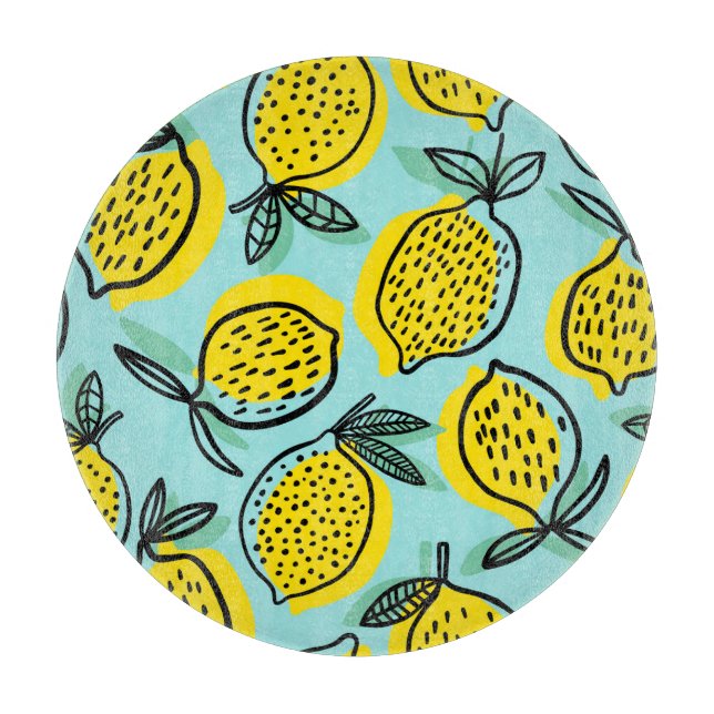 Citronfrukter: vintagen mönster sommaren. (Framsidan)